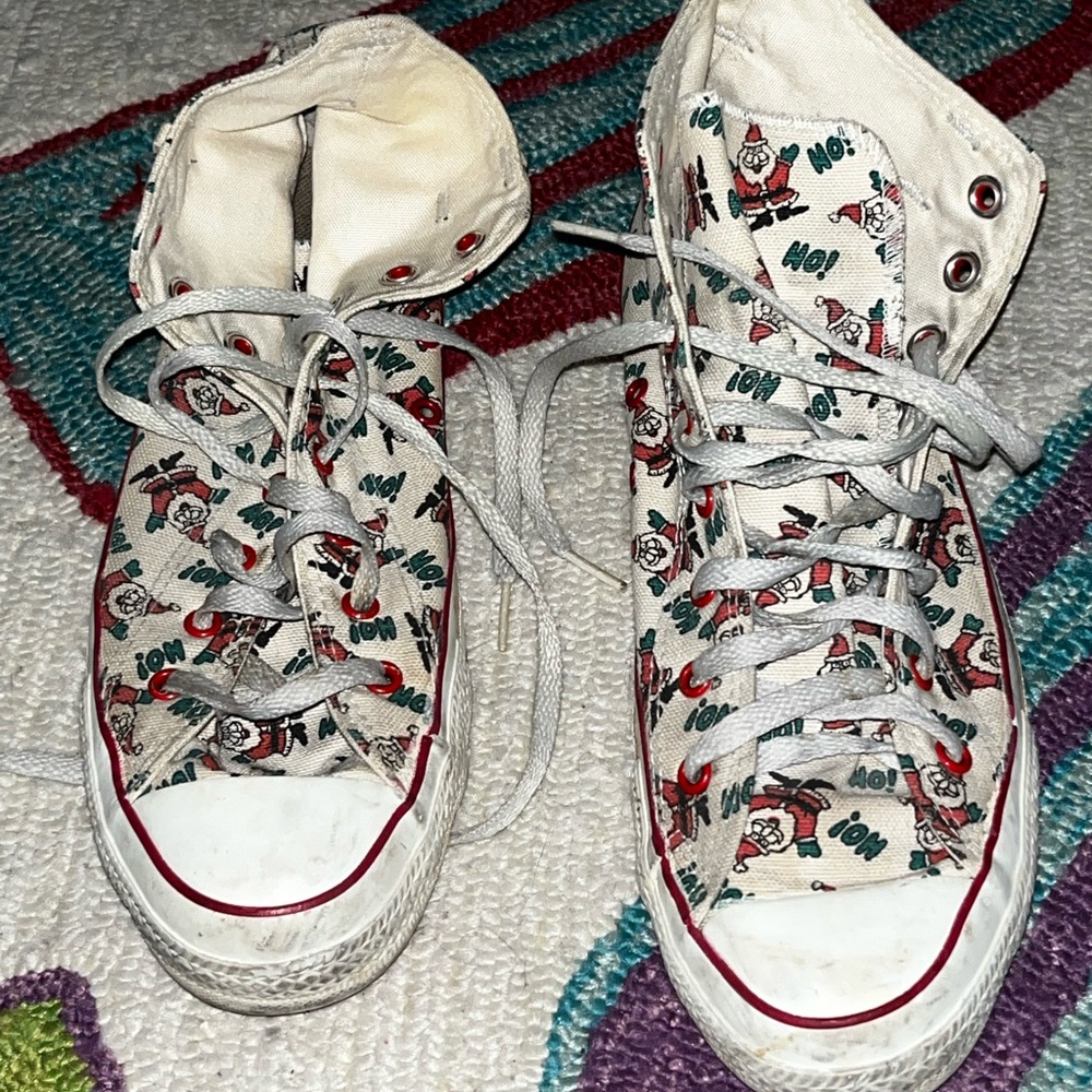 Made in USA, vintage Converse All-Star Santa Claus, ho ho ho rare men 8 woman 10